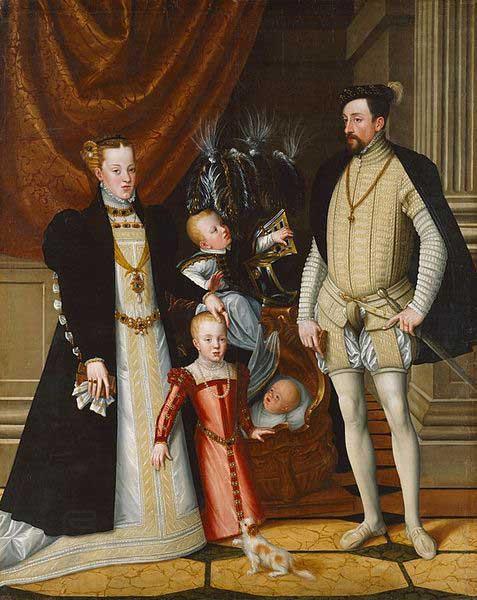 Giuseppe Arcimboldo Holy Roman Emperor Maximilian II. of Austria and his wife Infanta Maria of Spain with their children oil painting picture